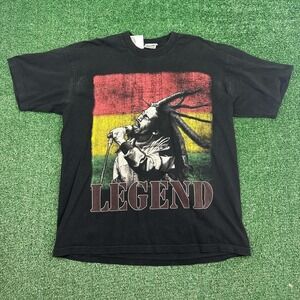 Vintage "Legend" Bob Marley black Big Print cotton tee